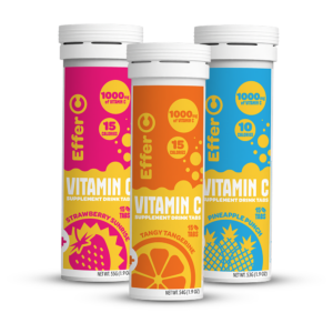 Effer-C | Variety Pack | 1000mg of Vitamin C | 3 pack 45 Effervescent Tablets