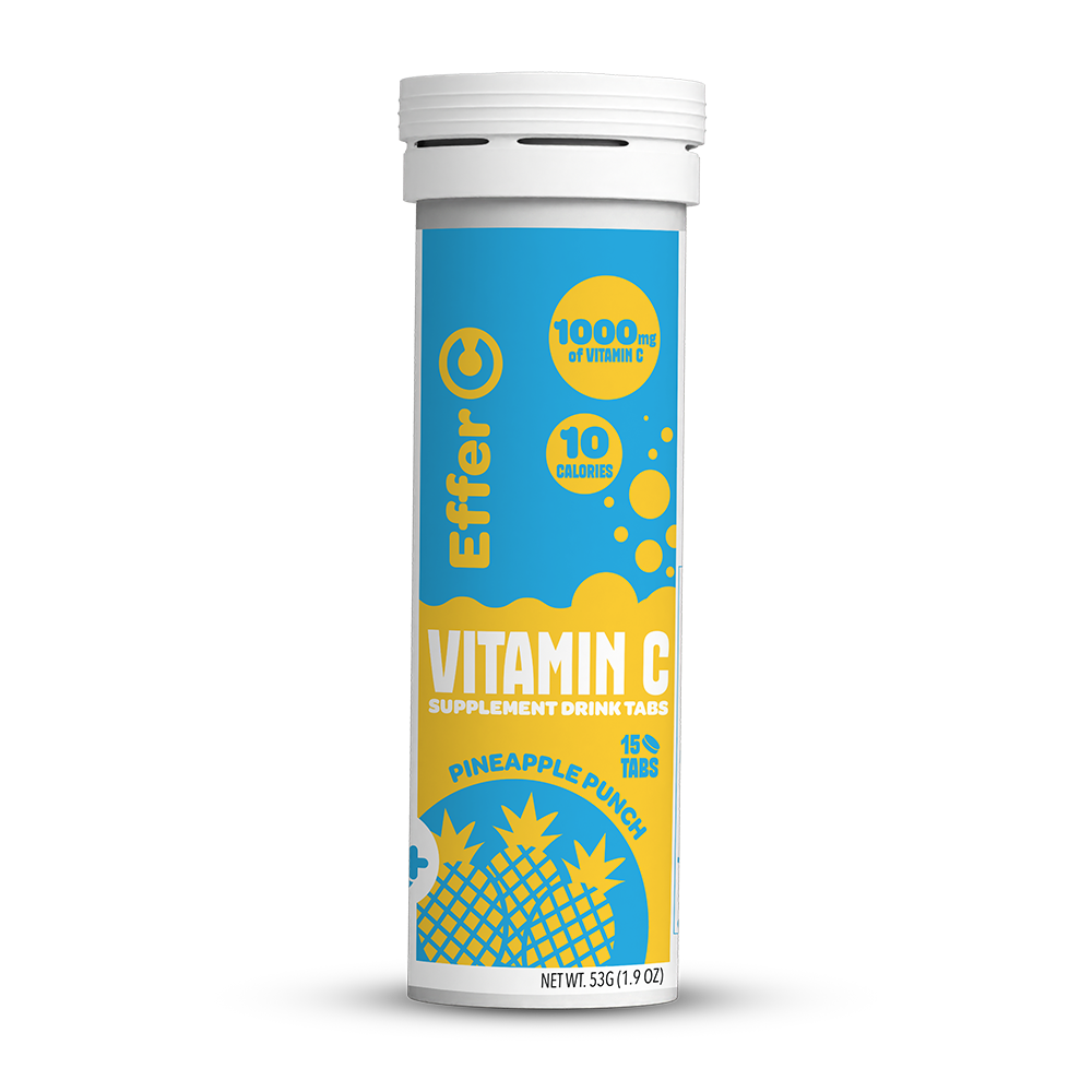 Effer-C | Pineapple Punch Flavor | 1000mg of Vitamin C | 15 Effervescent Tablets