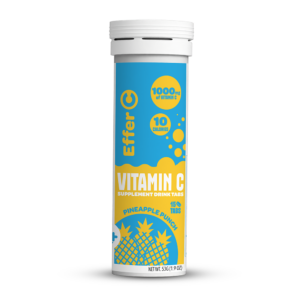 Effer-C | Pineapple Punch Flavor | 1000mg of Vitamin C | 15 Effervescent Tablets