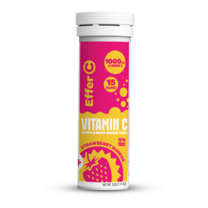 Effer-C | Strawberry Sunrise Flavor | 1000mg of Vitamin C | 15 Effervescent Tablets