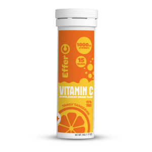 Effer-C | Tangy Tangerine Flavor | 1000mg of Vitamin C | 15 Effervescent Tablets