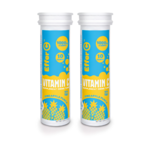 Effer-C | Pineapple Punch Flavor | 1000mg of Vitamin C | 2-Pack 30 Effervescent Tablets